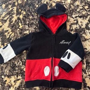 Zip up sweatshirt with Mickey ears hood